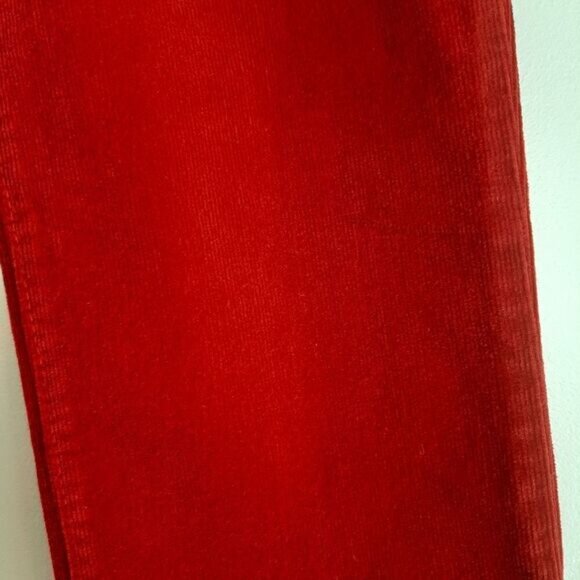 OLD NAVY Rockstar Thin Rib Velour Corduroy Skinny Pants Red Sz 2 Flawed - Picture 10 of 16